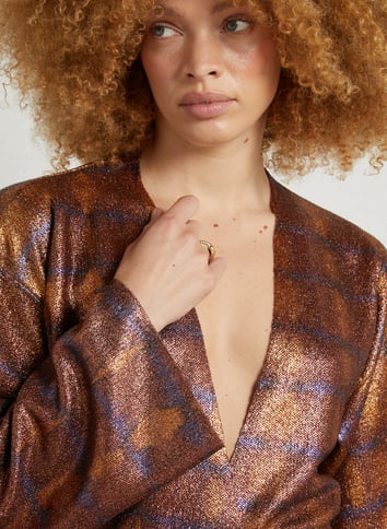 Sequin vest MOMONI Brown